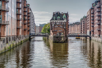 Hamburg. Speicherstadt. Wasserschloss