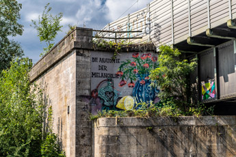 Hamburg. Mural an der Alster