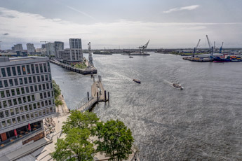 Hamburg. Elbphilharmonie. Blick von Plaza