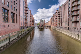 Hamburg. Speicherstadt. Wasserschloss