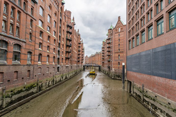 Hamburg. Speicherstadt. Wandrahmsfleet