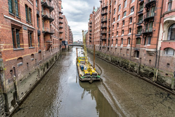 Hamburg. Speicherstadt. Wandrahmsfleet