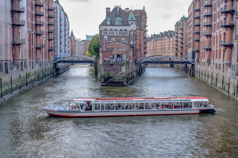 Hamburg. Speicherstadt. Wasserschloss