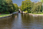 Hamburg. Alster. Kanus