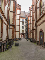 Hamburg. Speicherstadt. Innenhof Pickhuben und Brook