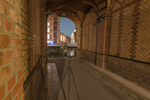 Hamburg. Speicherstadt. Innenhof Pickhuben und Brook