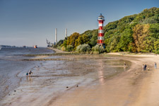 Hamburg. Leuchtturm Wittenbergen